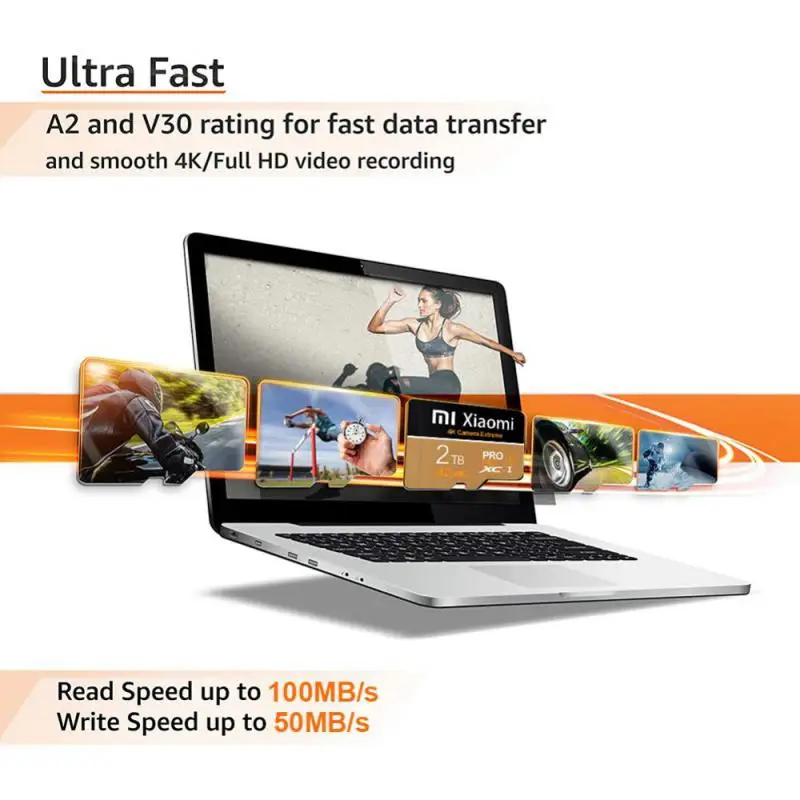 Карта памяти Xiaomi Micro TF SD Flash 2 ТБ 130 МБ/с UHS-I SD-карта 1 U3 A2 V30 Мобильные устройства