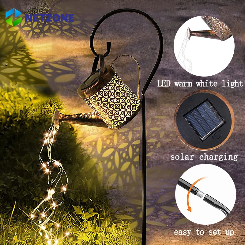 

Solar Led Light Outdoor Garden Lamp Watering Sprinkles Star Type Shower Solar Panel Lamp Country House Exterior Decoration Light