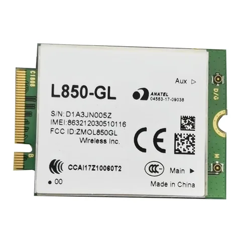 Модуль WWAN L850-GL 4G LTE Cat9 M.2 LTE и карта WCDMA для маршрутизатора Keenetic