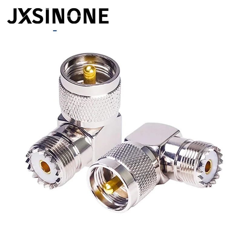 JXSINONE 5 шт. УВЧ SO239 гнездо до PL259 прямоугольный 90-градусный радиочастотный разъем |
