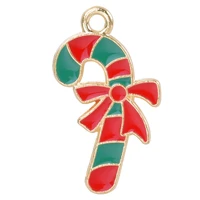 25pcslot fashion colorful christmas scepter enamel charms alloy pendant for necklace bracelet jewelry making diy accessories