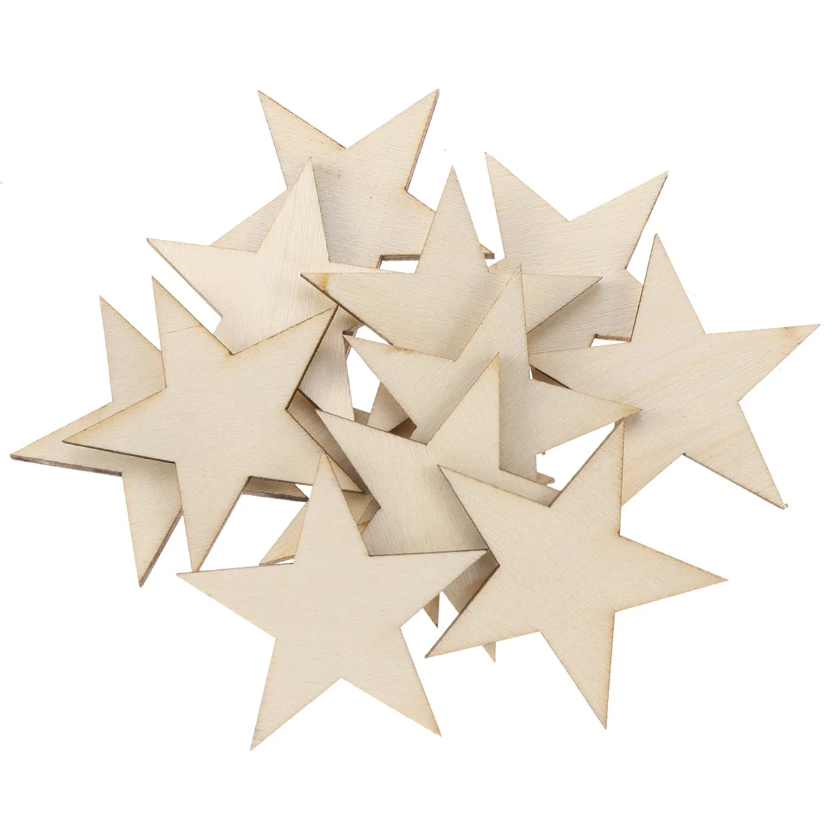

50 Pcs Wood Log Nativity Crafts Star Gift Tags Wood Star Discs Star Jewelry Confetti Wood Star Discs Star Wood Pieces