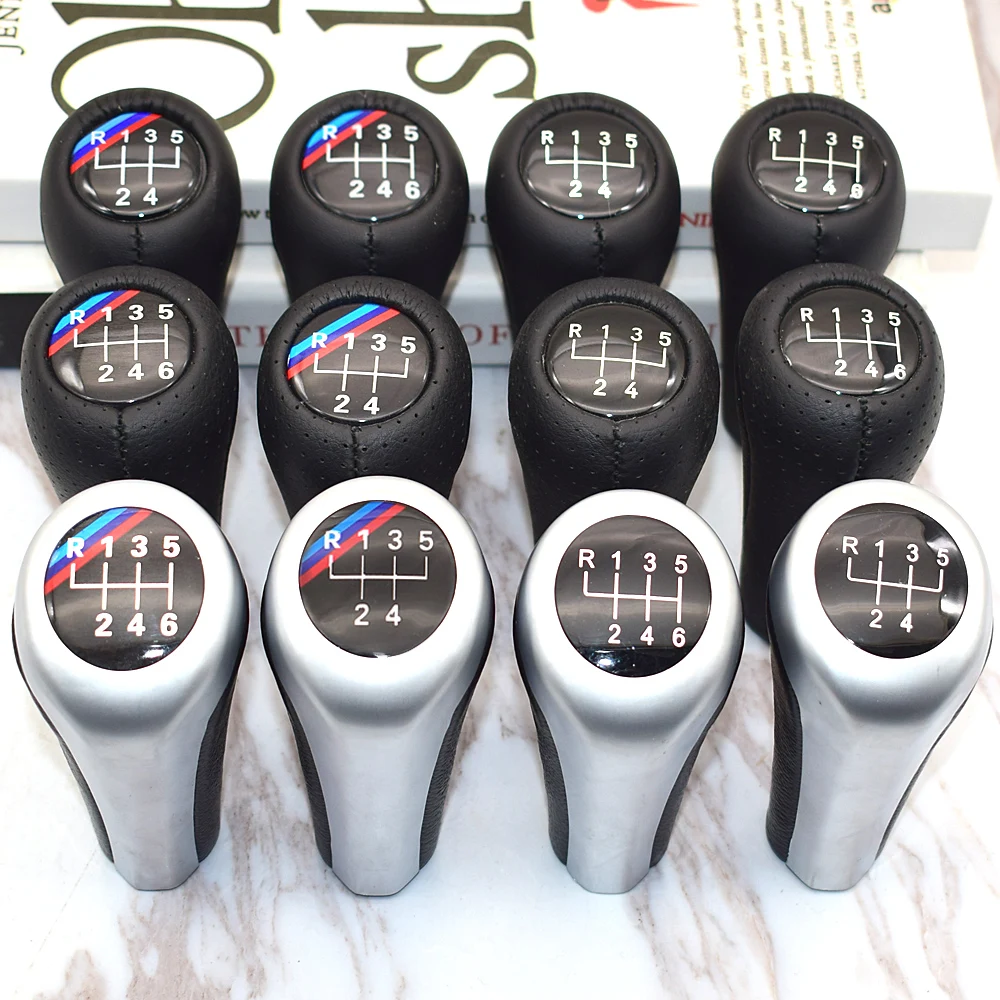 Leather Gear Shift Knob for BMW 1 3 5 6 Series X1 X3 X5 E46 E53 E60 E61 E63 E65 E81 E82 E83 E84 E87 E90 E91 E92 F30 Z5 F20 M3 M4