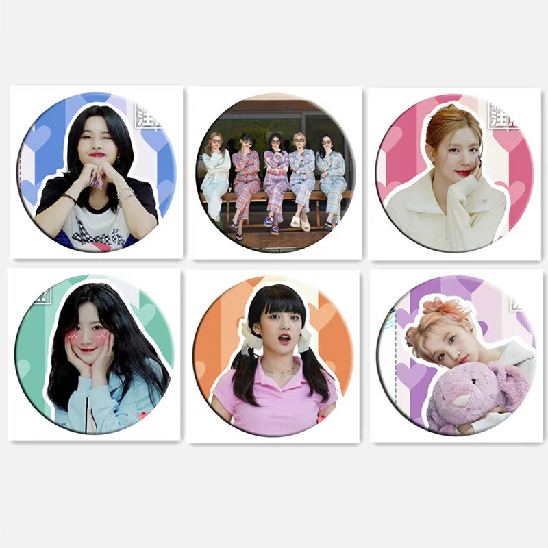 

Kpop (G)I-D LE Brooch Pin Badges New A Gift Box Brooch Pin Badges For Clothes Backpack Decoration Wholesale Fans Collection