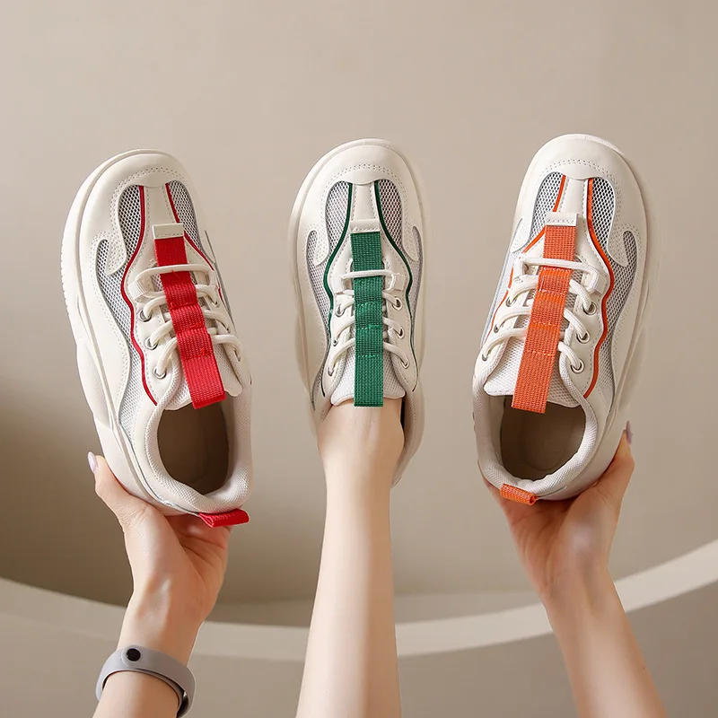 2023 Women Tennis Shoes Bottom Sneakers Gym Female Sport Walking Breathable Mesh Women Sneakers Lightweight Sports Running Shoes