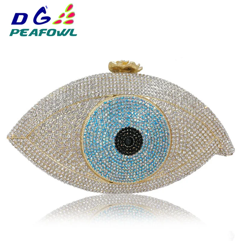 Woman Clutch Purse Luxury Eye Diamond Handbag Brand For Women Messenger Bags Patchwork Lady Wallet Party Prom Gift Evening Bag