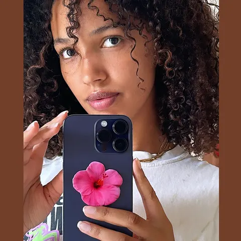 Акриловая розетка с орхидеей Cymbidium, держатель для телефона на заказ, складное кольцо, поддержка телефона, стиль, интернет-знаменитости 2025