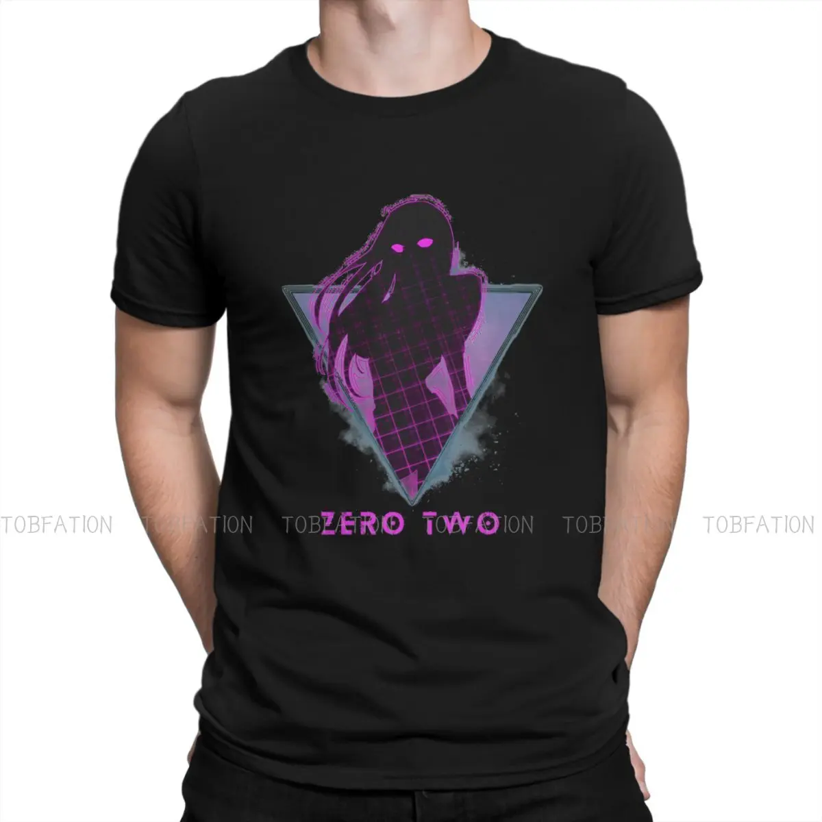 Cool Zero Two DARLING in the FRANXX HIRO Anime T Shirt Classic Graphic Big size O-Neck TShirt Top sell  Harajuku Men's Tops