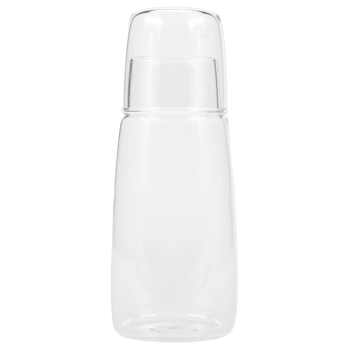 Прозрачный прикроватный графин для воды со стаканом тумбочки в спальне стеклом с