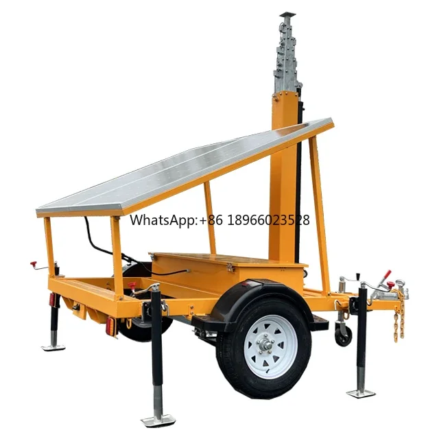 Строительная площадка мобильный прицеп на солнечных батареях модель автомобиля