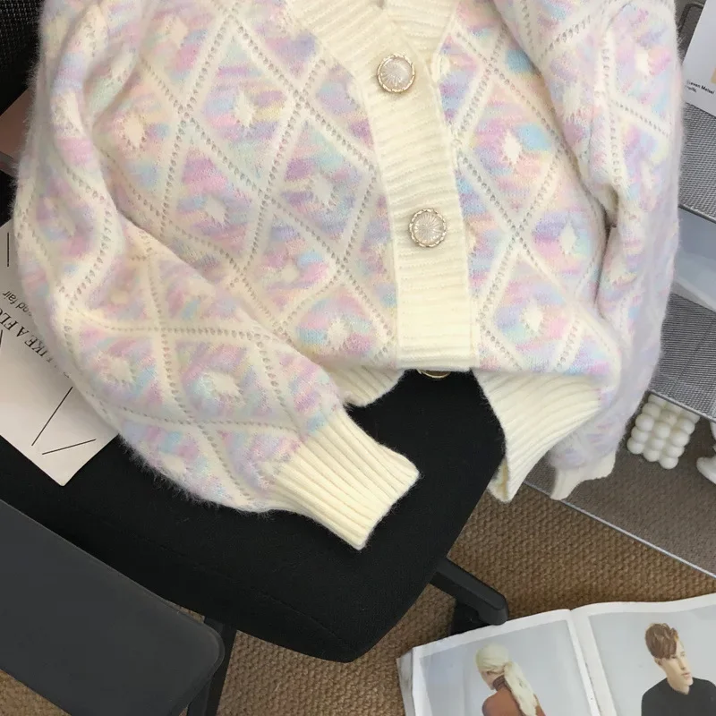 Осень 2024 милый возрастной свободный крой верхняя одежда женский укороченный