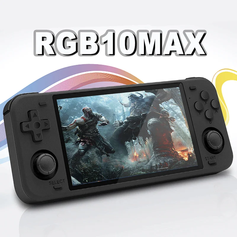 

RGB10 Max 5.0Inch Retro Open Source System Handheld Game Players RK3326 IPS Screen 3D Rocker Consoles for Adults Kids Genuine