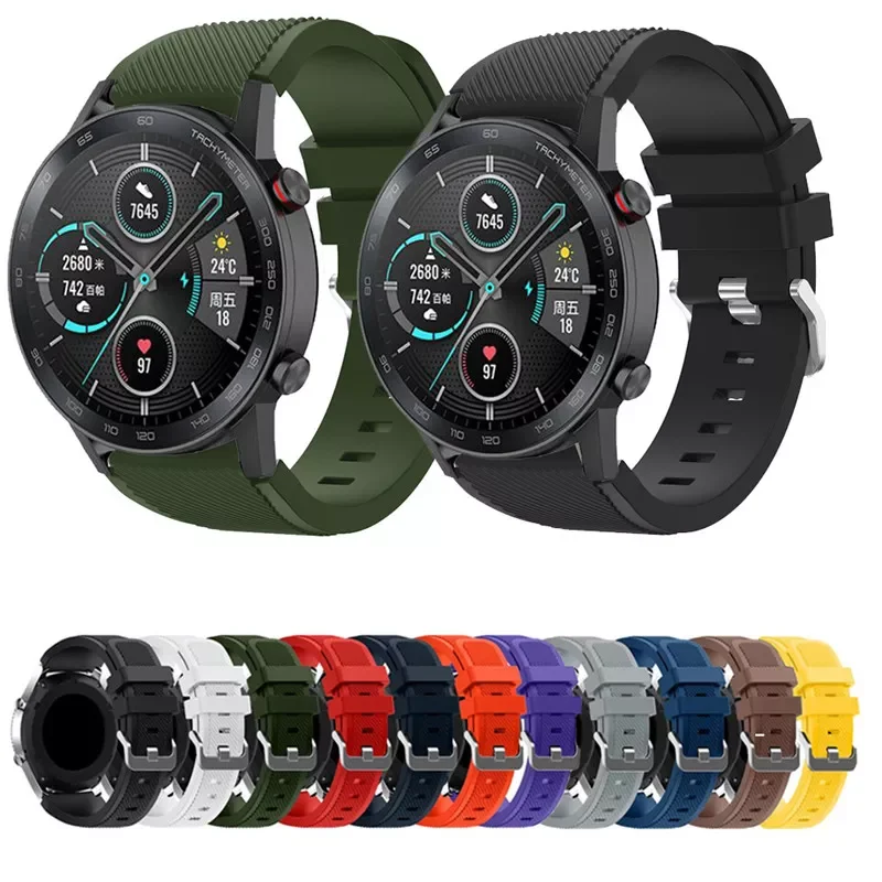 

22mm Wrist Strap for Honor magic Watch 2 GT GT2 GT 2 46mm Silicone Watch Bands Replacement Bracelet Band Smart Accessories