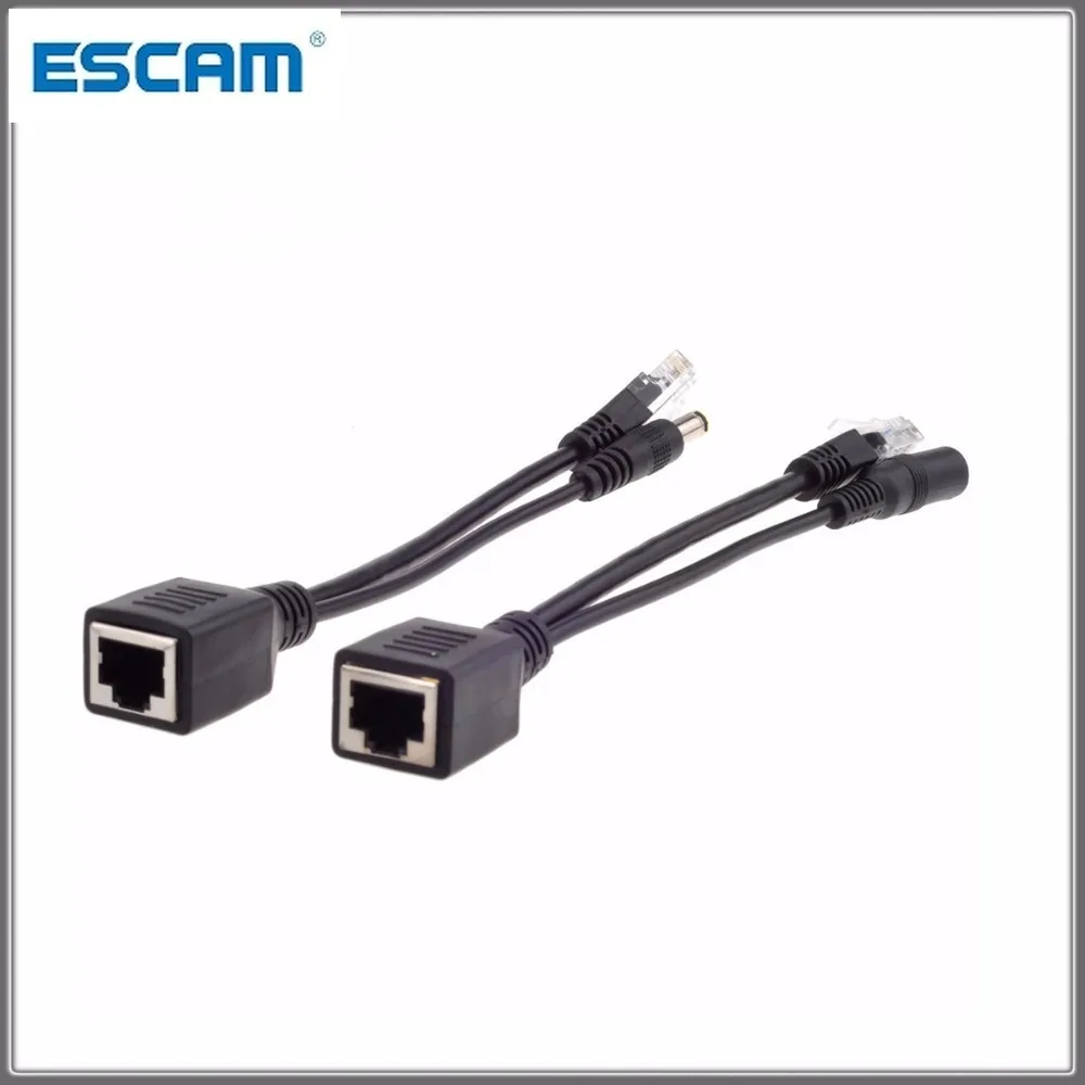 

High Quality POE Adapter Cable Tape Screened 30M POE Splitter Power Supply Module 12-48V Separator Combiner Male Female POE02