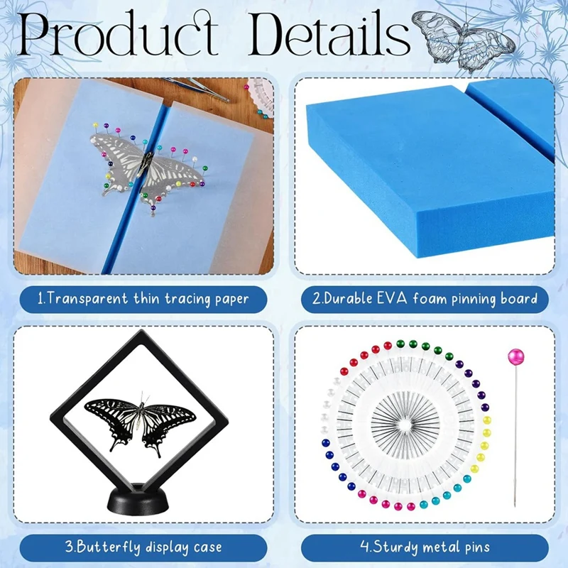 Набор для насекомых образцы бабочек класса Обучающие булавки бумажные пинцеты