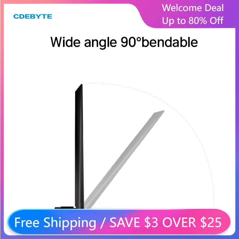 

5PCS TX915-JKD-20 915MHz Lora WIFI Antenna Omnidirectional 3.5dBi SMA-J 20W Long Range Rubber Foldable Antenna For Communication