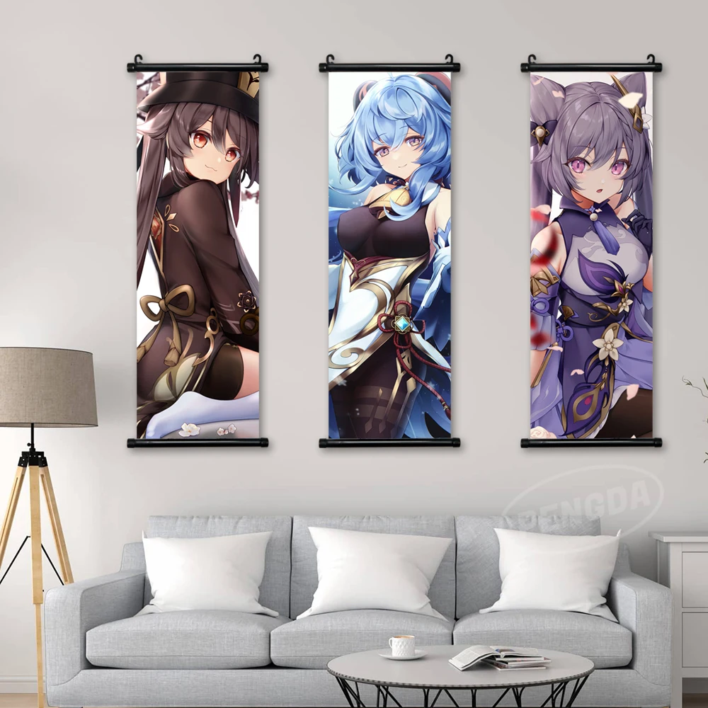 

Настенная картина для украшения дома «геншин», рисунок на холсте аниме в стиле вельзебюль, подвесной постер с принтом