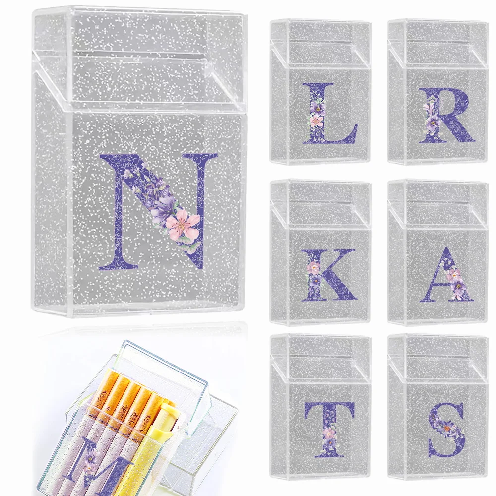 Блестящий прозрачный контейнер для сигарет электронная сигарета карманный