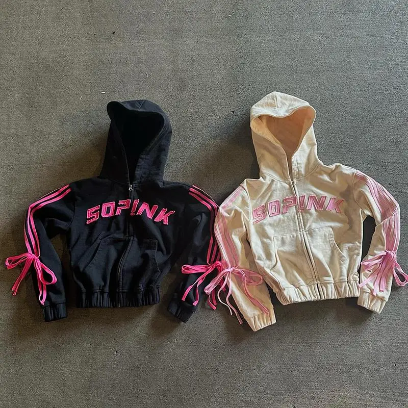 Y2k женский Harajuku эстетический галстук-бабочка с надписью на бретелях графический