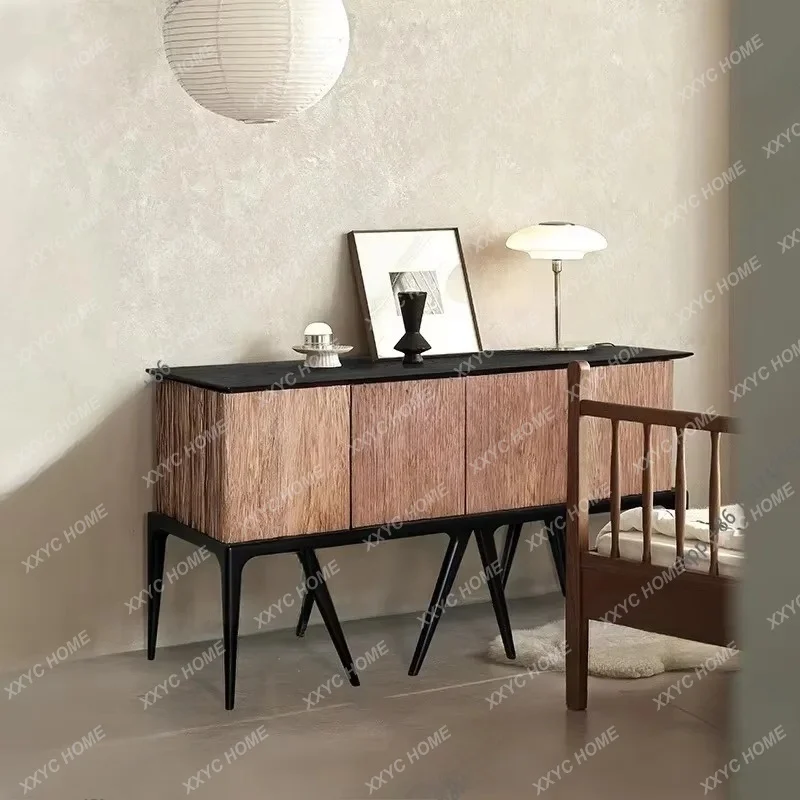 Фото Тумба-буфет X40 из массива дерева, простой современный шкаф Xuanguang для гостиной, ретро-тумба для хранения в стиле легкой роскоши №2
