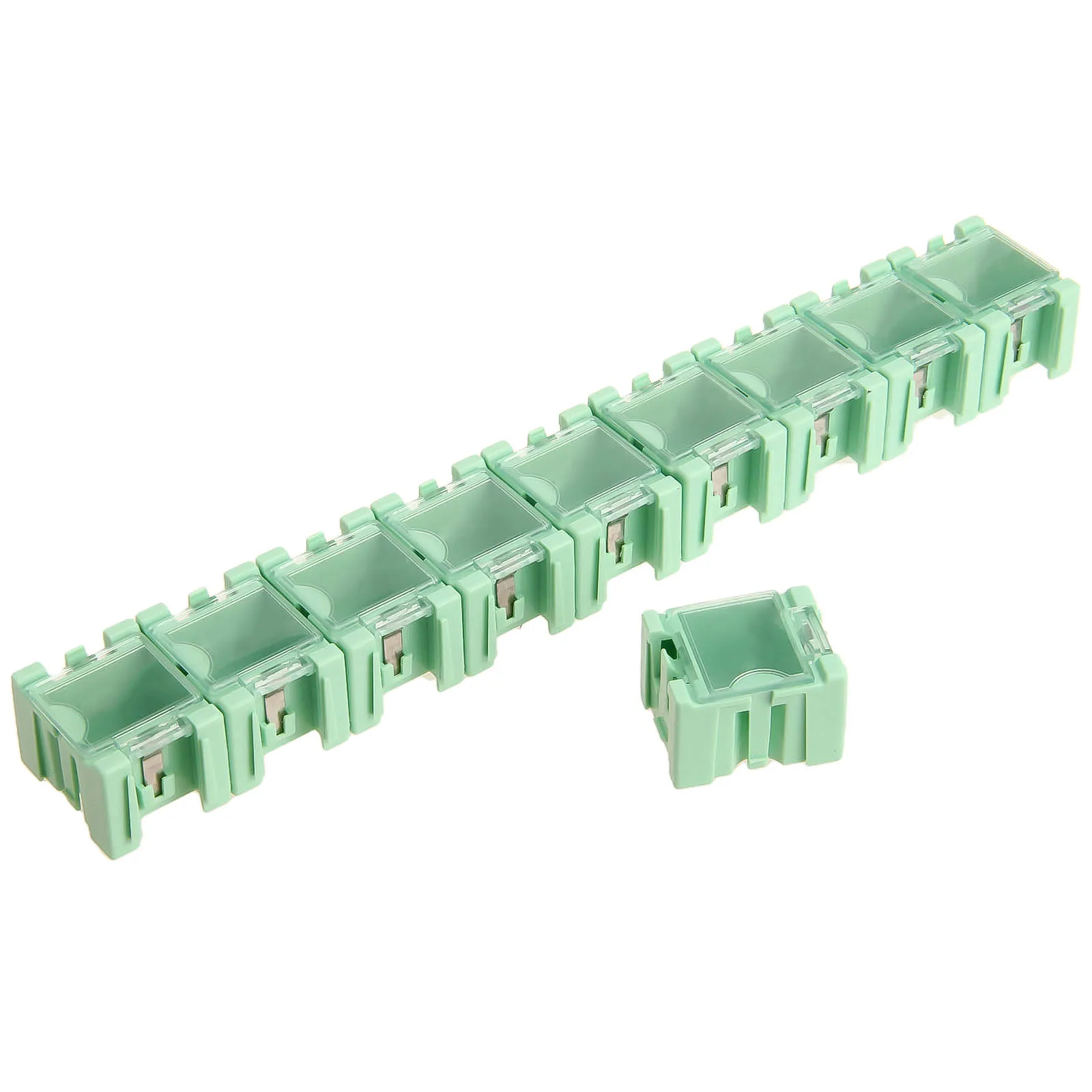 

10 шт., чехол для электронных компонентов, лабораторный контейнер SMT SMD, мини-футляр для электронных компонентов, антистатический