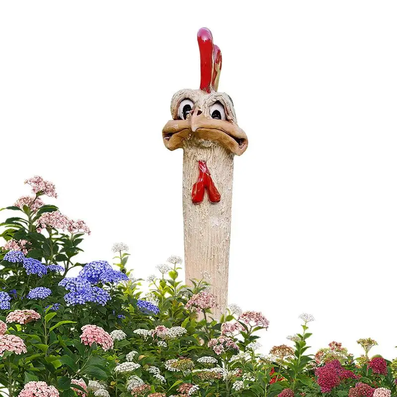 

Полимерная скульптура в виде курицы и животных, садовые статуи, сельская скульптура, уличный декор, ферма, декор для курицы, украшение для заднего двора