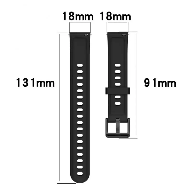 

Bracelet Watch Strap Sweat-proof Replacement Wristband 18mm Waterproof Sports Silicone Strap Band For Realme Band2 Watchband