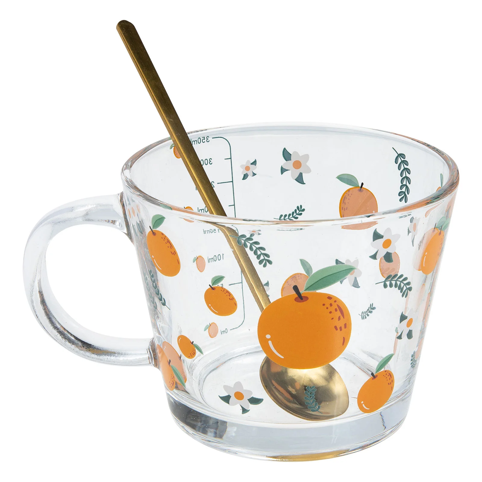 

1 комплект домашней стеклянной чашки, Красивая стеклянная чашка для воды, декоративная чашка для питья с ложкой
