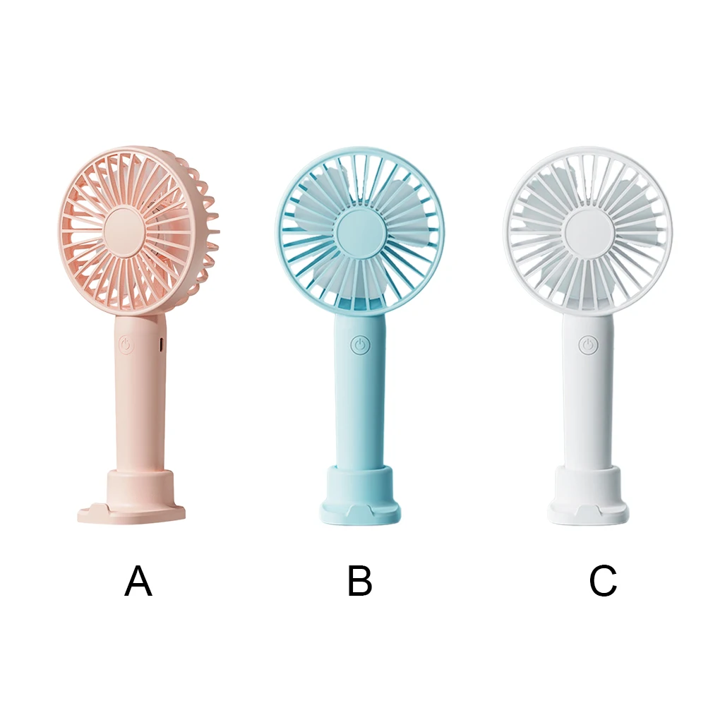 

Portable Fan 1200mAh Fans Mini Desktop USB Silent 3 Speed Students with Phone Holder Cooler Camping Dorm Travel