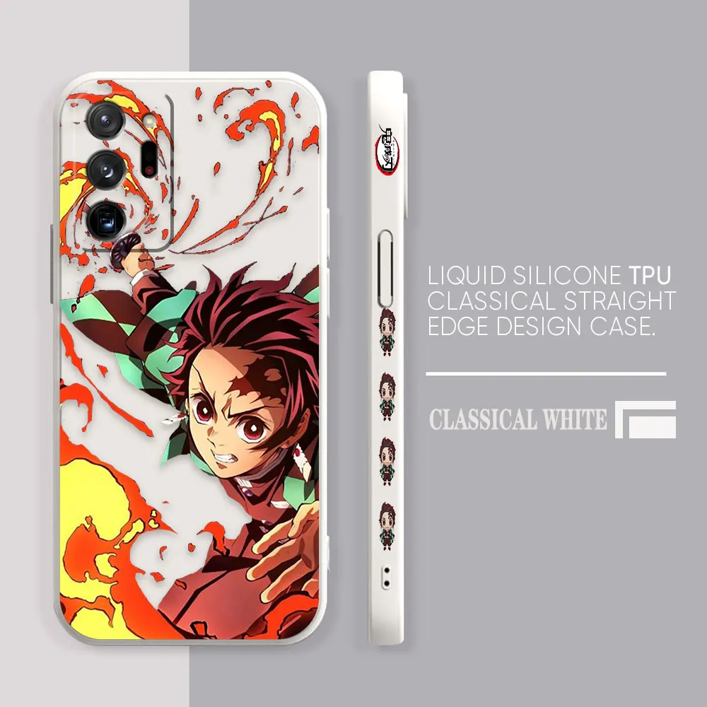 Case For Samsung Galaxy A90 A80 A70 A60 A50 A40 A30 A20S Note 20 M33 Pro Plus Lite Ultra 4G 5G Case  Anime Demon Slayer Tanjiro
