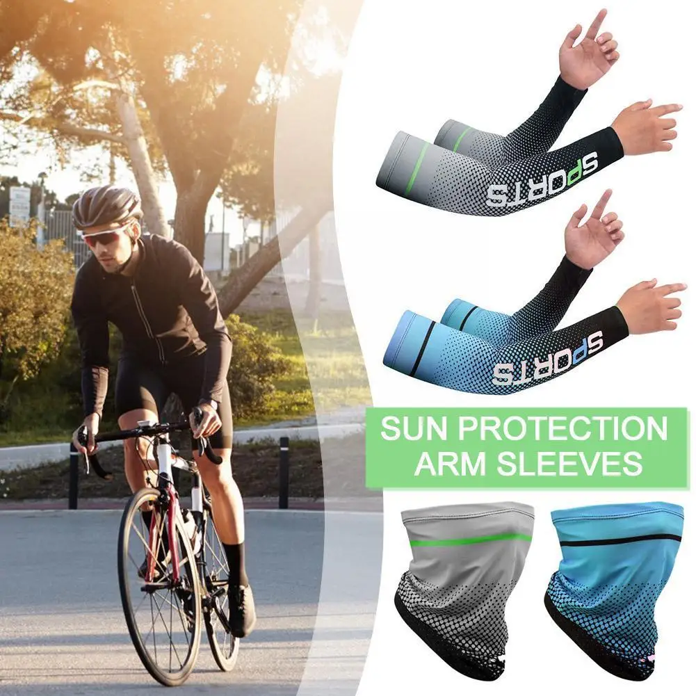 

2023 New Ice Silk Sleeves Arm Sleeves UV Sun Protection Compression Cover Arm Sun Screen for Outdoor Running Cycling Fishin E5W7