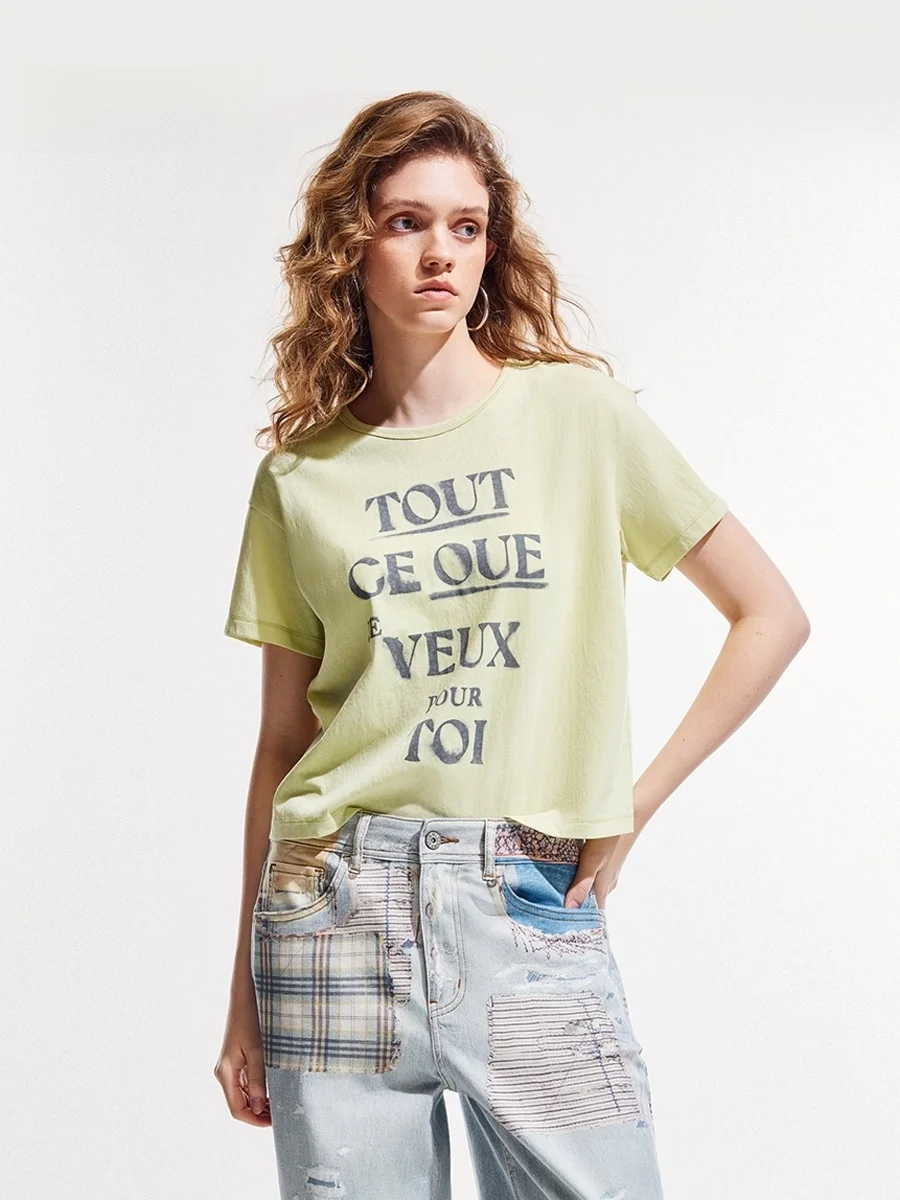 Повседневная женская футболка с круглым вырезом и короткими рукавами легкая