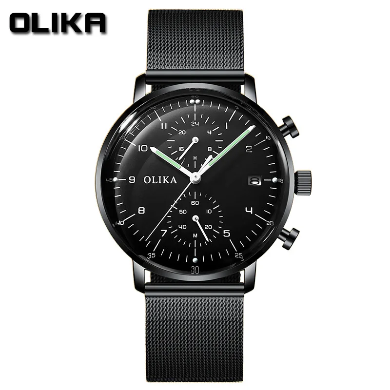 

Men's Quartz Watch Luxury TOP Brand 30m Waterproof Date Sports Stainless Steel Chronograph Fashion Casual Wristwatches DLIKA