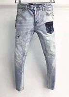 men jeans pencil pants motorcycle party casual trousers street clothing 2021 denim man clothin a389