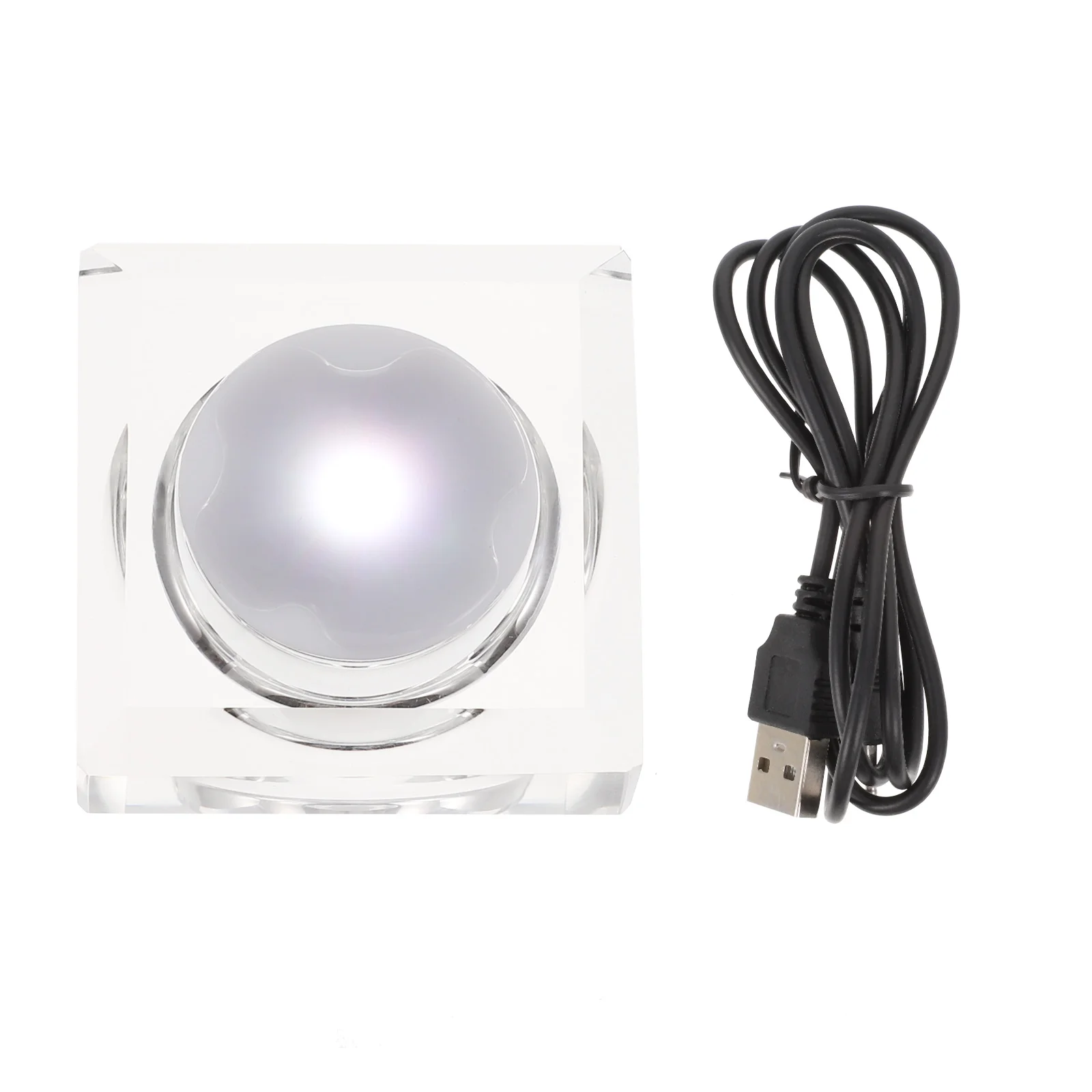 

1 Set Square LED Light Base Crystal Display Show Stand with Switch Light Holder