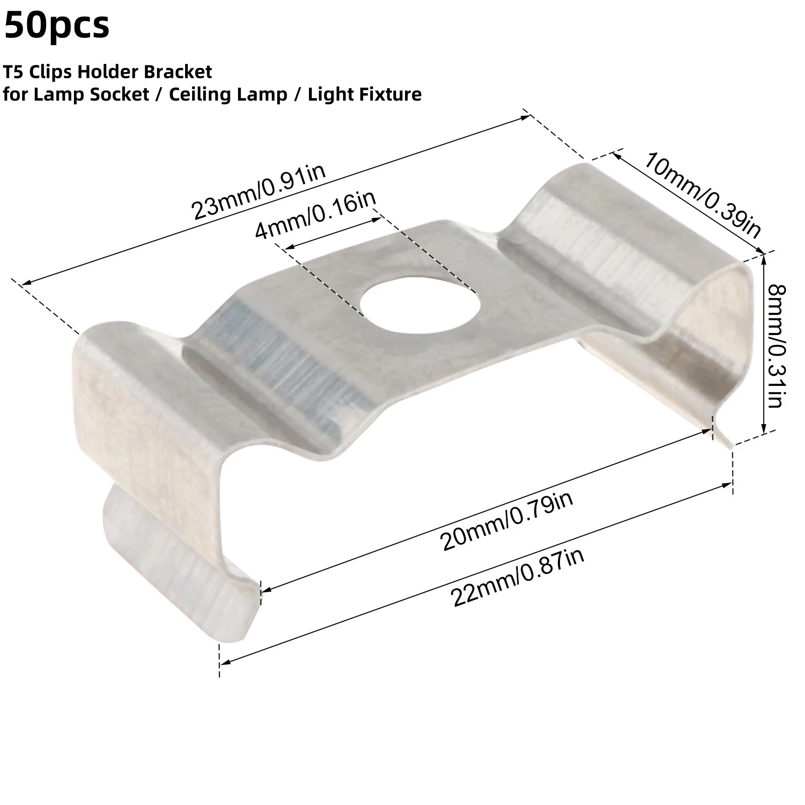 

Металлические зажимы T5/T8 для ламп 50 шт