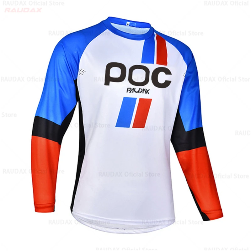 

2023 Motocross Shirt MTB Downhill Jersey RAUDAX POC Cycling Mountain DH Maillot Ciclismo Hombre Motorcycle Cycling Jersey