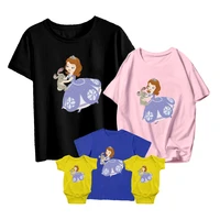 t shirts sofia funny disney princess cute kids short sleeve baby girl boy baby romper family matching adult unisex leisure top