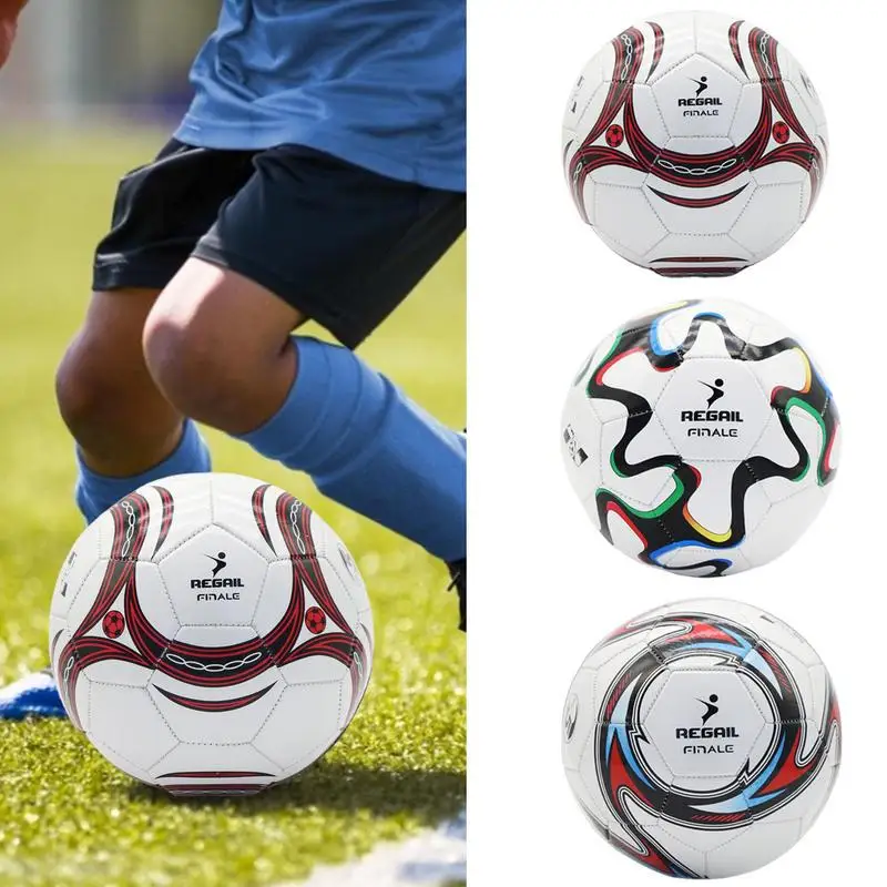 

Размер 5, утолщенный футбольный мяч из ПВХ для молодежи, сшитый машиной мяч для спорта, тренировок, матч, игры, футбольных матчей, тренировочные мячи