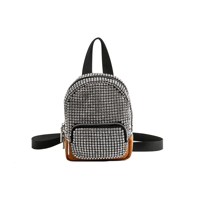 

Luxury Designer Handbags 2022 Ladies Shoulder Bags Ladies Shopper Fashion Solid Color Sparkling Rhinestones Crossbody Bags