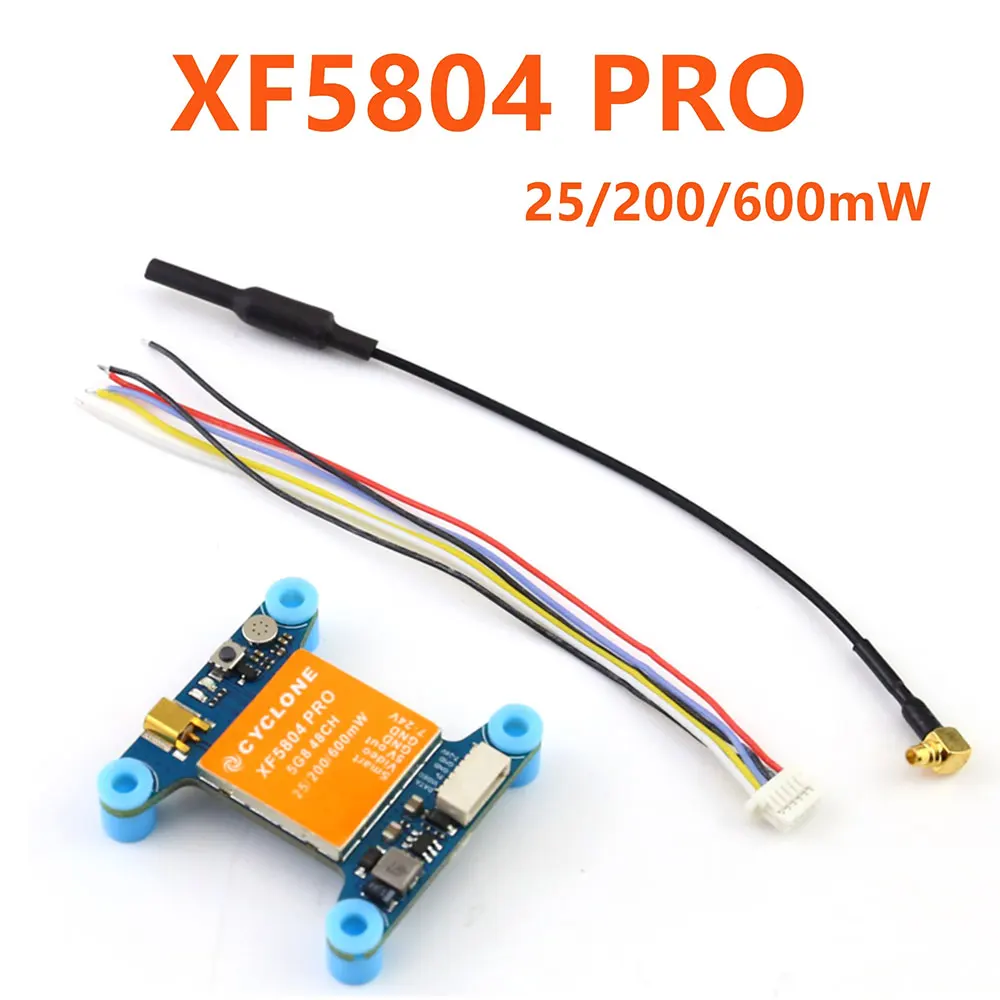 

Cyclone XF5804 PRO FPV Video Transmitter Foxeer Lollipop 4 Antenna 5.8G 48CH 25/200/600mW Switchable OSD Adjustable SMA MMCX VTX