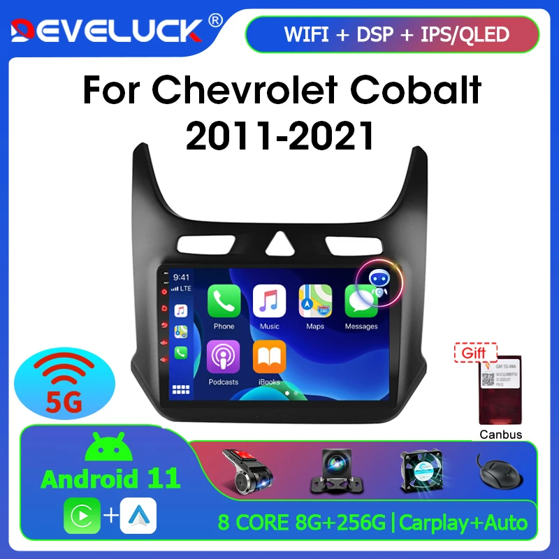 

Автомагнитола Develuck 2 Din Android 11 для Chevrolet Cobalt 2011-2021 Carplay auto DSP 4G/Φ WIFI GPS Bluetooth мультимедийная стерео