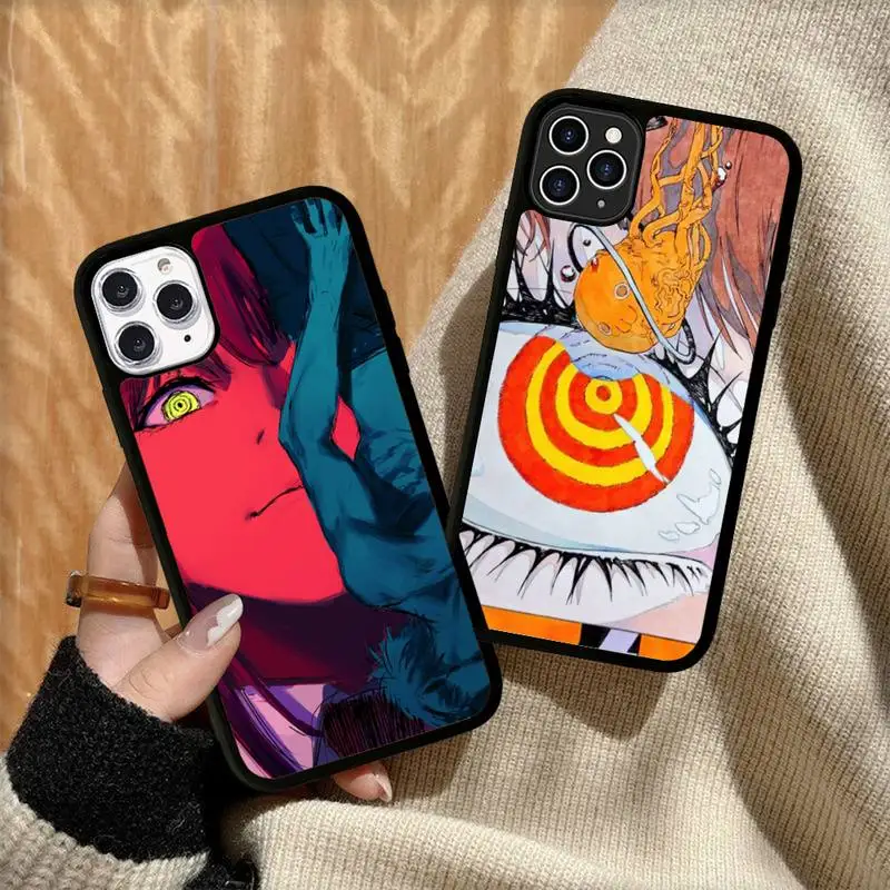 

anime Chainsaw Man Phone Case Silicone PC+TPU Case for iPhone 11 12 13 Pro Max 8 7 6 Plus X SE XR Hard Fundas