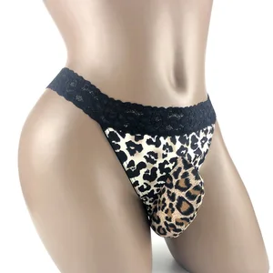 Трусы бикини мужские кружевные, с мешочком для пениса, L, XL, XXL