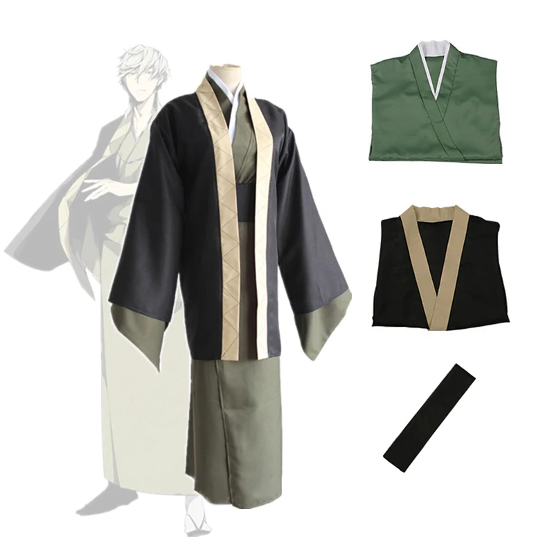 

Fukuzawa Yukichi Cosplay Bungo Stray Dogs Anime Costume For Men Kimono Robe Halloween Fest Party Game Clothing Samurai Disfraces