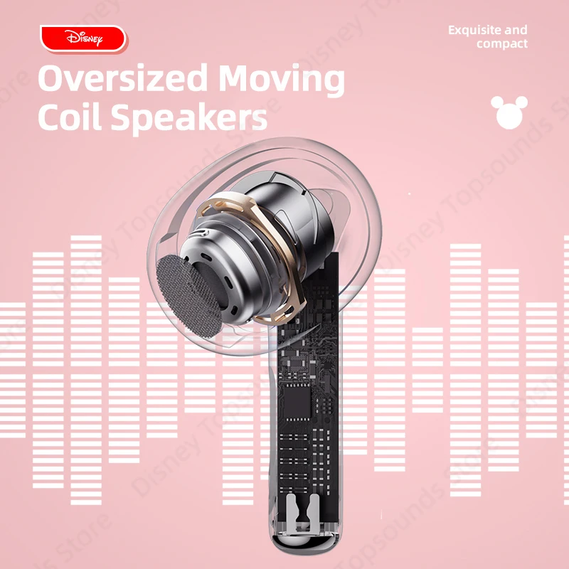 Disney LK-10 Wireless Bluetooth 5.2 Earphones TWS Sport Headsets Noise Reduction Earbuds with Mic HiFi Music Headphones