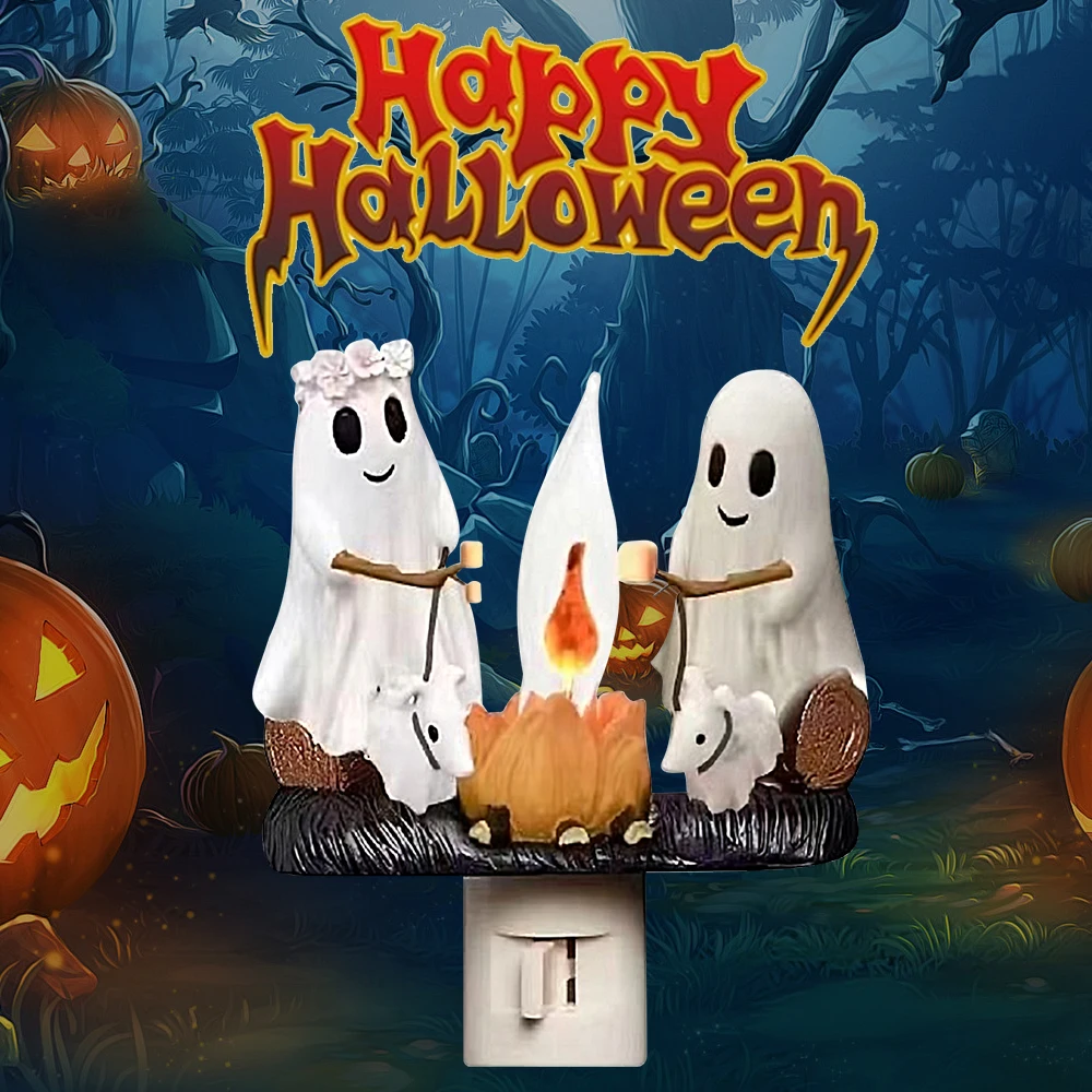 Призрачный костер мерцающий ночник 2024 фестиваль Хэллоуина фонарь огненный зефир