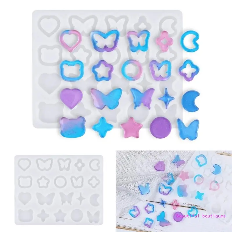 

Heart Epoxy Resin Mold Filler Keychain Mould DIY Jewelry Pendant Tools DropShip