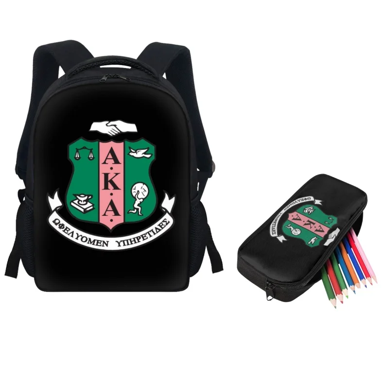 

Alpha Kappa Alpha, детские школьные ранцы, мини-рюкзак для мальчиков и девочек, Детский рюкзак для книг, Набор сумок для карандашей
