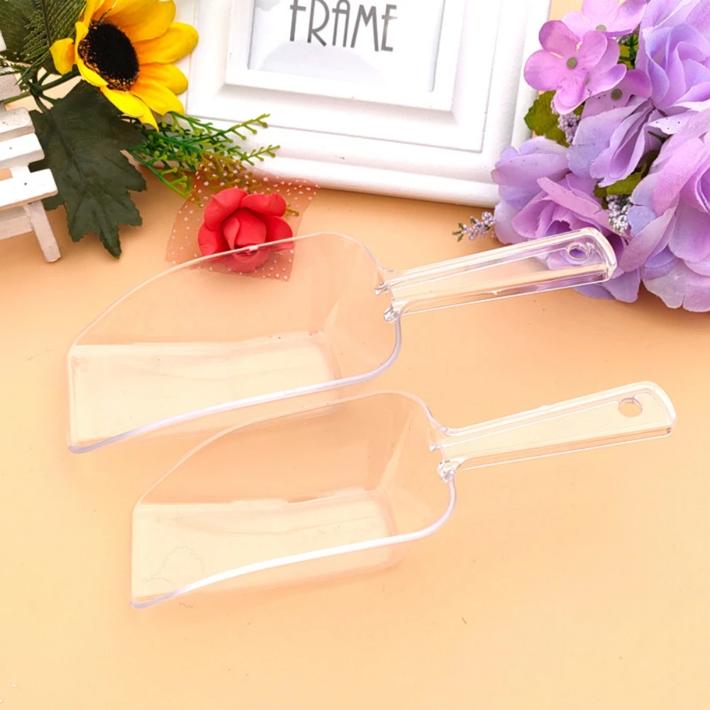 

1Pcs Mini Plastic Ice Scoops Ice Scoopers Ice Shovel For Wedding Birthday Party Dessert Candy Grain Flour Multifunctional Scoop